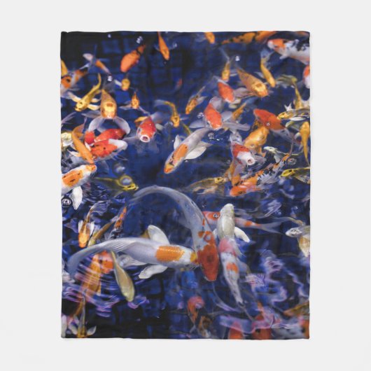 COUVERTURE POLAIRE POISSON KOI EN FLEURS (Devant)