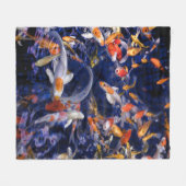 COUVERTURE POLAIRE POISSON KOI EN FLEURS (Devant (Horizontal))