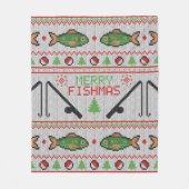 Couverture Polaire Poisson laide de Noël (Devant)