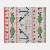Couverture Polaire Poisson laide de Noël (Devant (Horizontal))