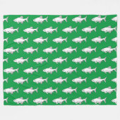 Couverture Polaire Poisson mignon de Minnow vert (Devant (Horizontal))