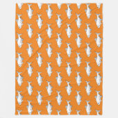 Couverture Polaire Poisson Motif orange (Devant)