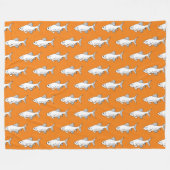 Couverture Polaire Poisson Motif orange (Devant (Horizontal))