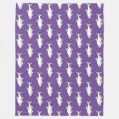 Couverture Polaire Poisson Motif pourpre (Devant)