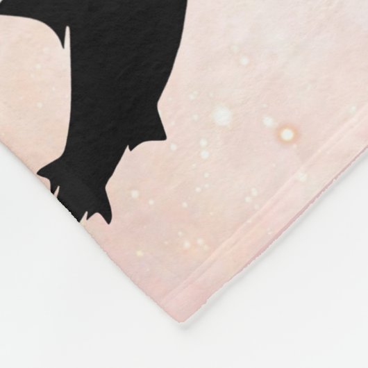 Couverture Polaire Poisson rose sur galaxie dégradée Espace (Coin)