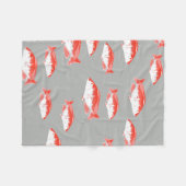 Couverture Polaire Poisson rouge et gris (Devant (Horizontal))