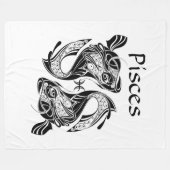 Couverture Polaire Poisson Symbole et signe Zodiac Poisson (Devant (Horizontal))