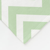 Couverture Polaire Poisson vert et beige Pointe Chevron Monogramme (Coin)