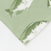 Couverture Polaire Poisson vert olive (Coin)