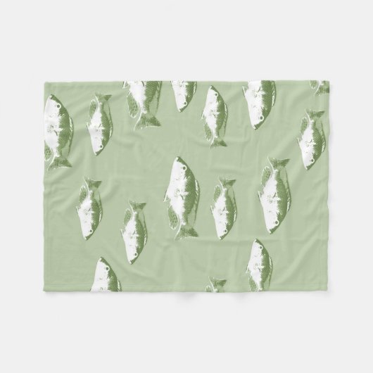 Couverture Polaire Poisson vert olive (Devant (Horizontal))