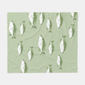 Couverture Polaire Poisson vert olive (Devant (Horizontal))