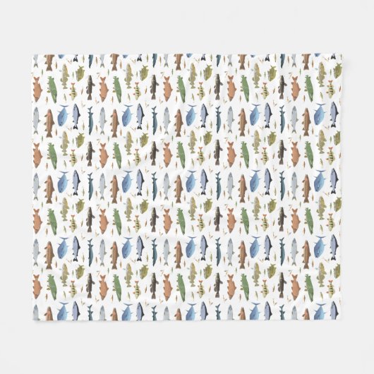 Couverture Polaire Poissons et Baits (Devant (Horizontal))