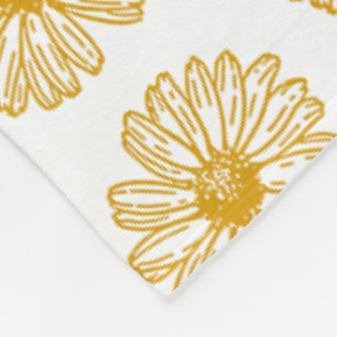 Couverture Polaire Poissons Jaunes Dorés Imprimer, Motif Floral Maisy