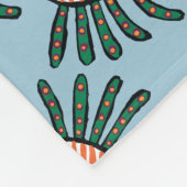 Couverture Polaire Poissons jumeaux verts et oranges d'aileron (Coin)