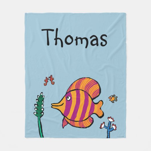 Couverture Polaire Poissons tropicaux oranges et pourpres avec des (Devant)