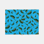 Couverture Polaire Poivrons de jalapeno de bleu de ciel (Devant (Horizontal))