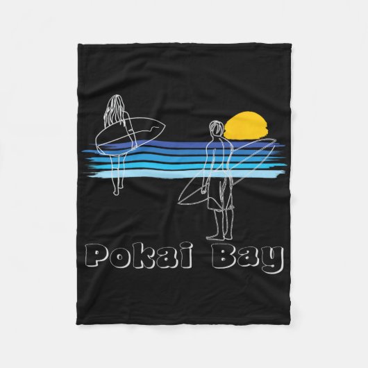 Couverture Polaire Pokai Y Surfing Beach Surf Guy Girl (Devant)