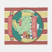 Couverture Polaire Polaire Blanche Bear de camp Personnaliser (Devant (Horizontal))