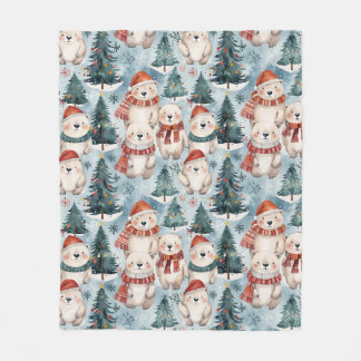 Couverture Polaire Polar Bears Winter Fleece Blanket | Hats & Scarves