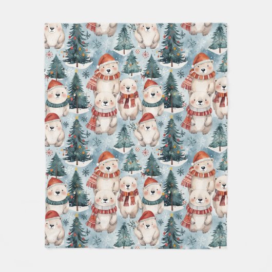 Couverture Polaire Polar Bears Winter Fleece Blanket | Hats & Scarves (Devant)