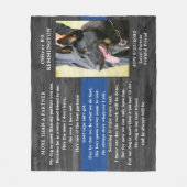 Couverture Polaire Police Dog Memorial FallOfficer Police K9 Photo (Devant)