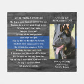 Couverture Polaire Police Dog Memorial FallOfficer Police K9 Photo (Devant (Horizontal))