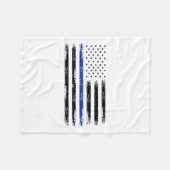 Couverture Polaire Police Officier Us États-Unis Drapeau Américain Mi (Devant (Horizontal))