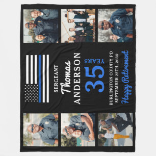 Couverture Polaire Police Retraite Custom 6 Photo Application de la l