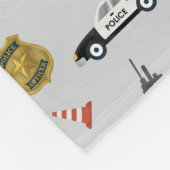 Couverture Polaire Police Themed Policeman Cop Pattern (Coin)