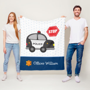 Couverture Polaire Policier de Jeunes Garçons Blanket