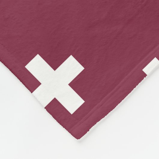 Couverture Polaire Polka blanche croise sur mûrier (Coin)