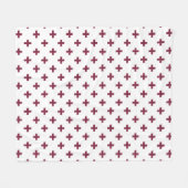 Couverture Polaire Polka de mûre croise sur blanc (Devant (Horizontal))