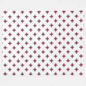 Couverture Polaire Polka de mûre croise sur blanc (Devant (Horizontal))