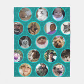 Couverture Polaire Polka Dot Collage Turquoise Blue Pets Enfants 17 P (Devant)