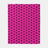 Couverture Polaire Polka dot stars - noir & rose (Devant)