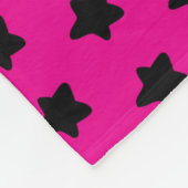 Couverture Polaire Polka dot stars - noir & rose (Coin)