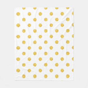 Couverture Polaire Polka Gold Parties scintillant points Texture