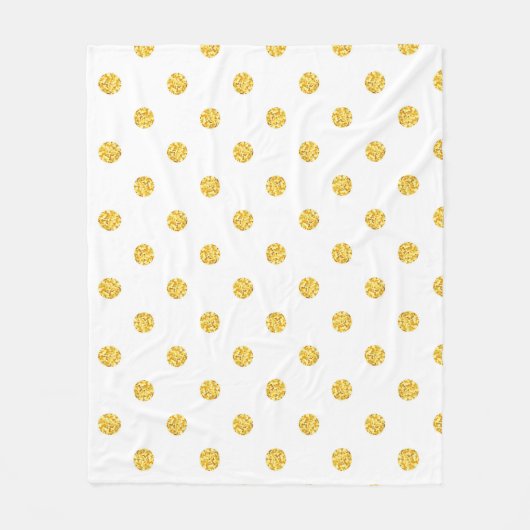 Couverture Polaire Polka Gold Parties scintillant points Texture (Devant)