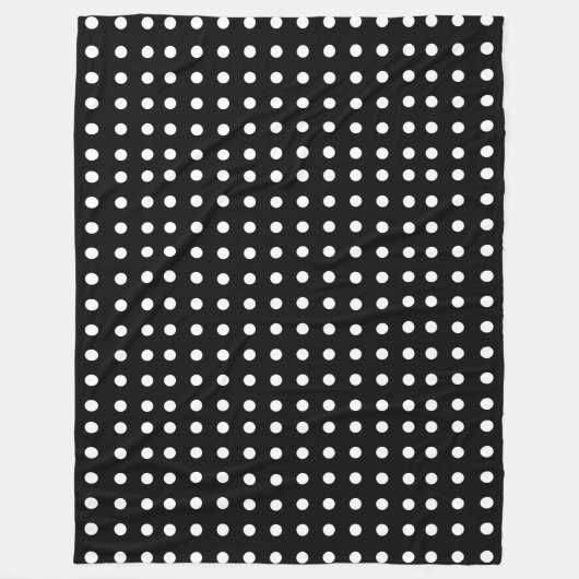 Couverture polaire Polka noir et blanc (Devant)