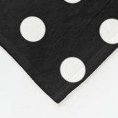 Couverture polaire Polka noir et blanc (Coin)
