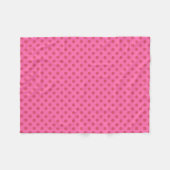 Couverture Polaire Polka point rose, rétro (Devant (Horizontal))