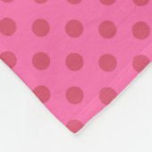 Couverture Polaire Polka point rose, rétro (Coin)