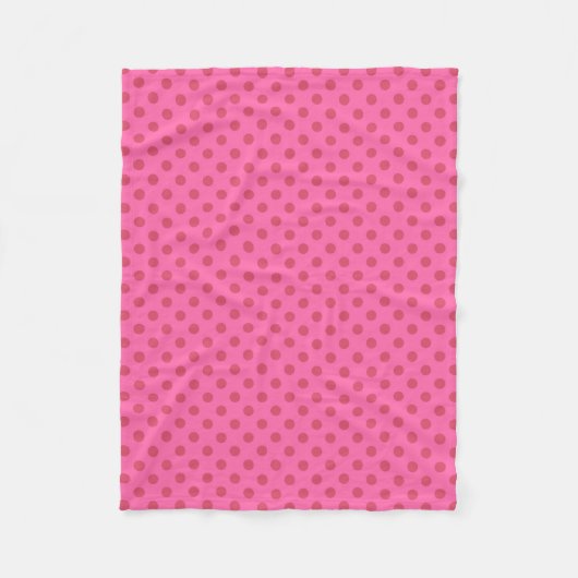 Couverture Polaire Polka point rose, rétro (Devant)