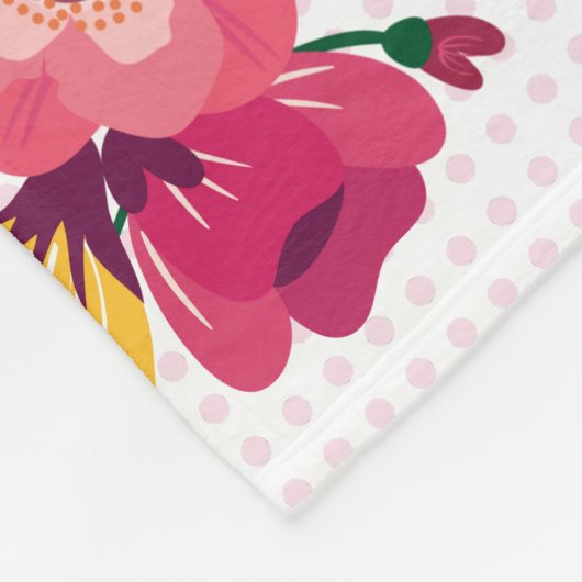 Couverture Polaire Polka rose mignonne Pointe Baby Milestone (Coin)