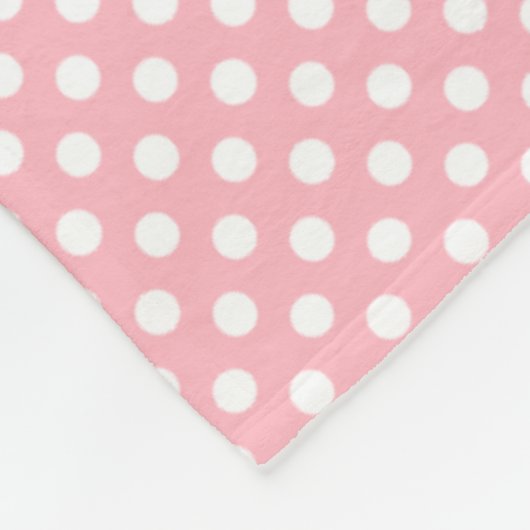 Couverture Polaire Polkadot Design rose clair (Coin)