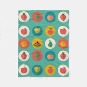 Couverture Polaire Polkas de fruit