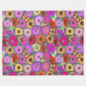 Couverture Polaire pollinisateurs et zinnias (Devant (Horizontal))