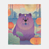 Couverture Polaire POLLY PLUM chow dog (Devant)