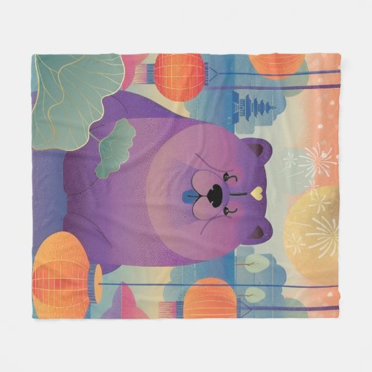 Couverture Polaire POLLY PLUM chow dog (Devant (Horizontal))