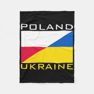 Couverture Polaire Pologne Ukraine Drapeau Soutien Amitié Voisin
